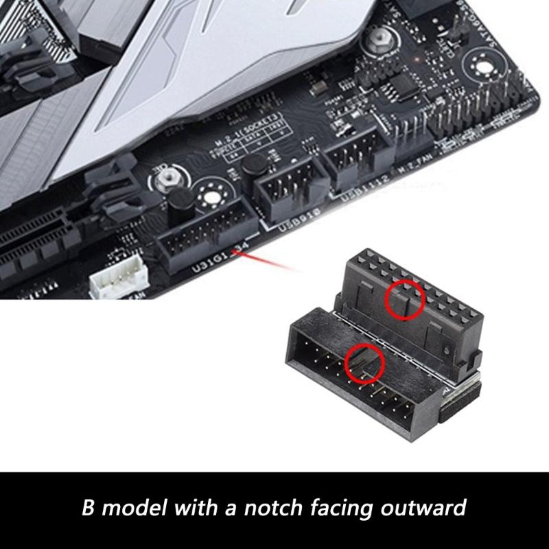 USB3.0 90 Degree Right Angle Computer Motherboards Header Adapters For Space Saving Design Stable Connection