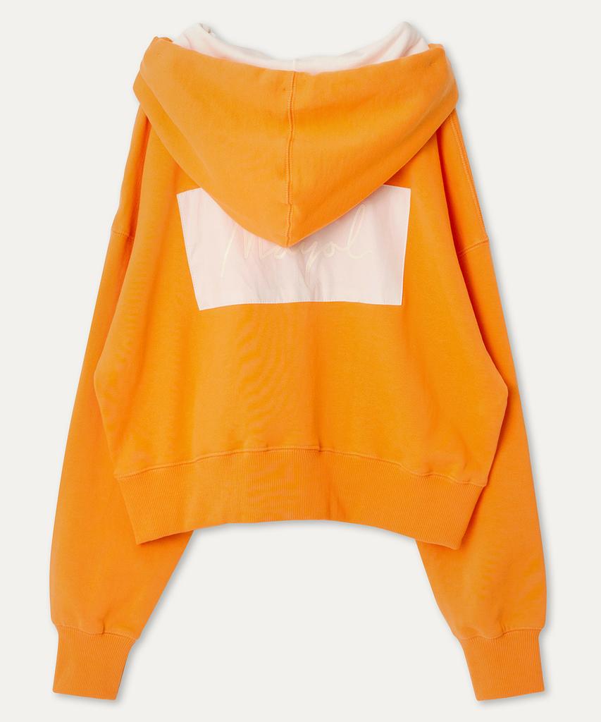 Color Block Hoodie_Orange Peel