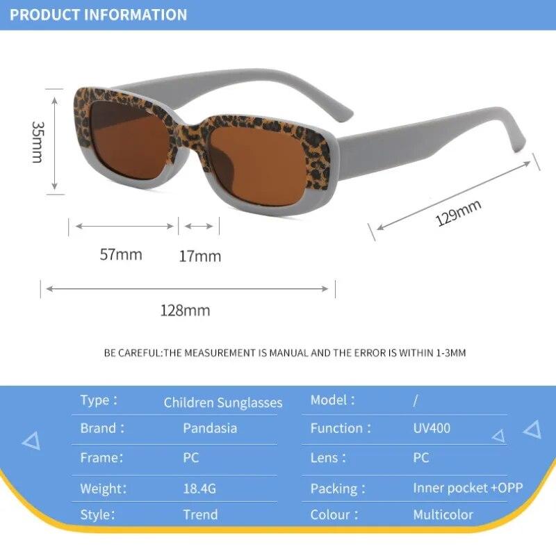 Gafas de Sol Cuadradas de Moda para Niños Vintage Protección UV400 Gafas de Sol para Niños Gafas Ultravioleta Retro Gafas De Sol