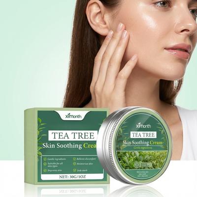 Teebaum Beruhigende Creme Feuchtigkeitsspendend Stabilisierend Reparatur Barriere Schutz Aufhellend Porenverfeinernd Glättend Erfrischend Feuchtigkeitscreme