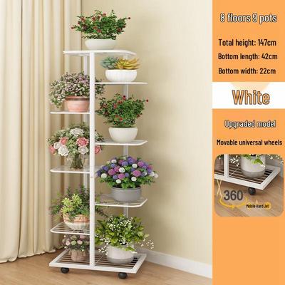 Multi-layer Wrought Iron Floor Flower Stand