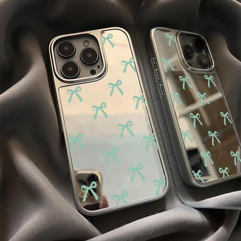 Bow Apple 11promax Mobile Phone Case iPhone11/11 Electroplating 11 Makeup Mirror 11 Case
