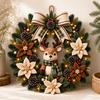 Christmas Reindeer Wreath DIY Material Kit: A festive, three-dimensional, and layered craft kit for creating decorative wreaths
