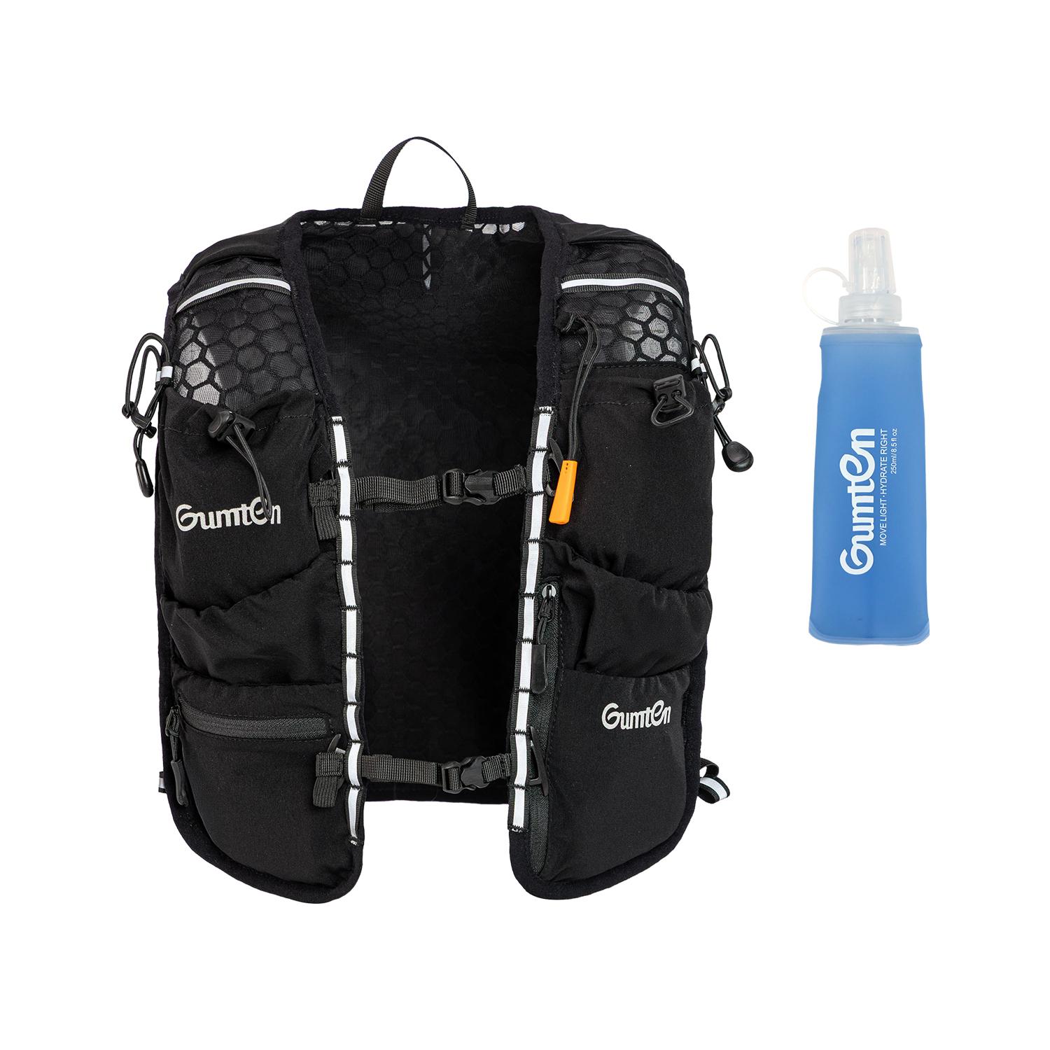 Lightweight Hydration Backpack Running Hydration Vest Hydro Water Daypack for Cycling Hiking Rave with 250ML Water Flask