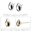 LOKUMI Earrings Made In Japan 18k Gold K18 Post K18 Compatible with Metal Allergies Petit Drop Craft Series Ladies Simple Smaller Small Size Extremely