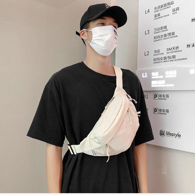 BALANG Canvas Cell Phone Pouch, Fanny Pack, Canvas Bag, Sling Bag Small Unisex Blue/Black/Pink/White BL-41-16
