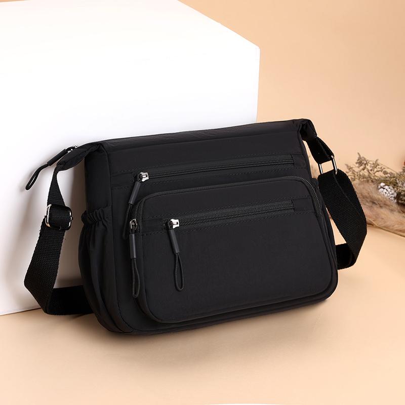 Women's Multi-layer Shoulder Bag Nylon Water-repellent Large Capacity Crossbody Bag Mother Bag