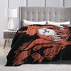Guilmon Blankets Digimon Nostalgic Anime Wool Vintage Soft Throw Blanket for Bedding Lounge  Winter