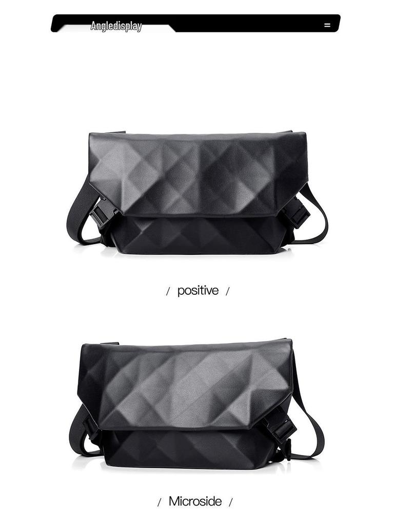 Koreanische Argyle Herren Umhängetasche: Trendige, vielseitige Umhängetasche mit großem Fassungsvermögen & leichter Rucksack