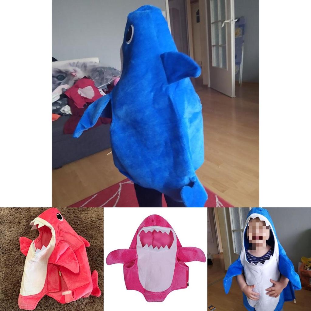 Costume di Halloween Baby Shark Cartone Animato per Bambini Piccoli Vestito di Carnevale Outfit Regali