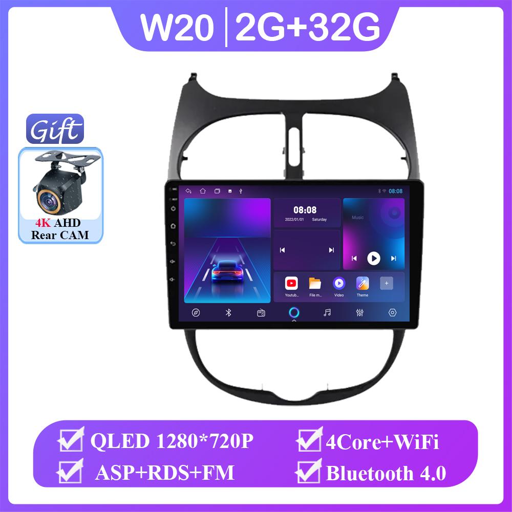 

Android 14 For Peugeot 206 206CC 206SW 2001 - 2008 Car Radio Multimedia video players Wireless CarPlay Android Auto No 2din DVD