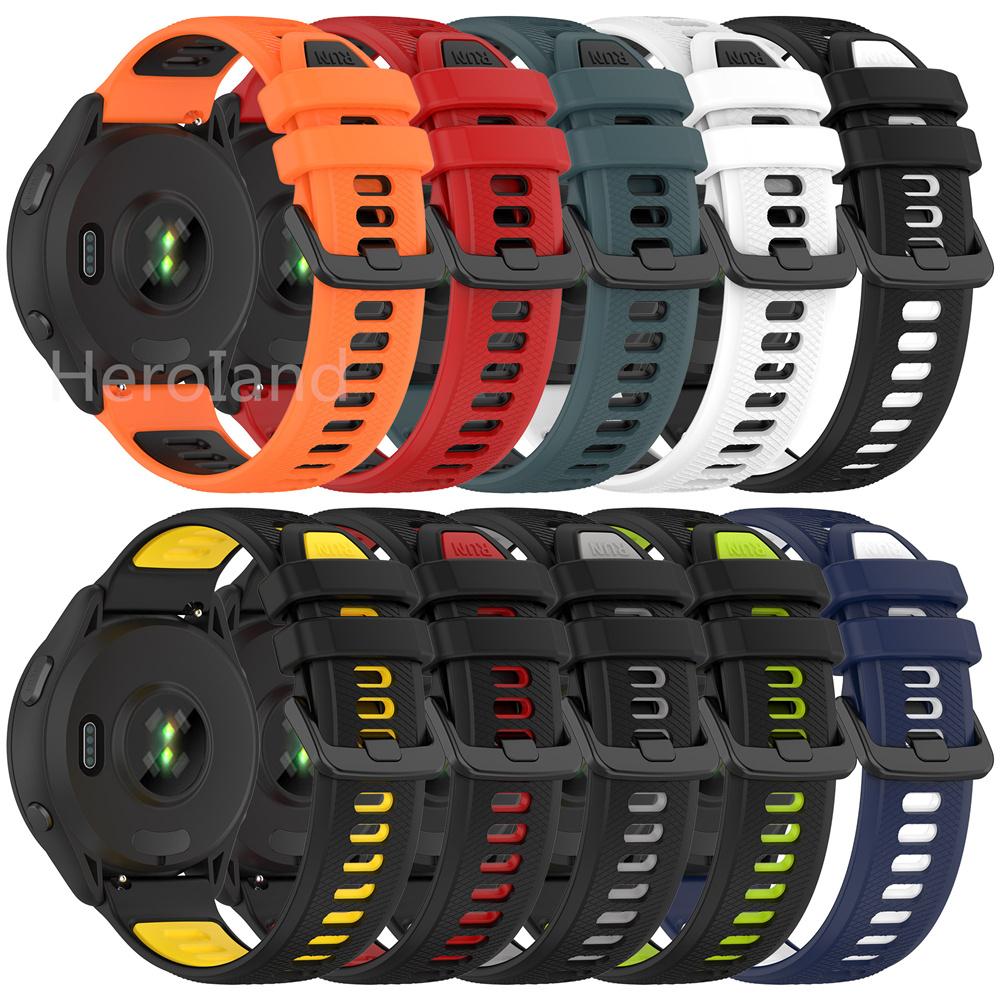 Fashion Silicone 22mm Watchband For Garmin Forerunner 265 Strap Smart Wristband For Garmin Forerunner 255 Band Bracelet +Film