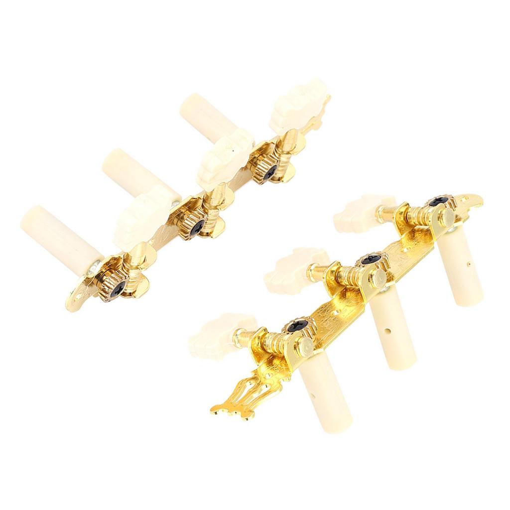3+3 AcrylicClassical Guitar String Tuning Peg Tuners Machine Heads Gold