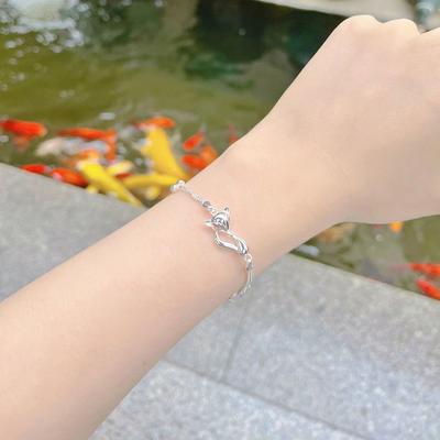 Cute Stylish Fox Bracelet Silver Color For Girl Woman  Accessories Jewelry Gift