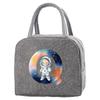 Travel Portable Food Thermal Insulated Children's Astronaut Letter Box Picnic Waterproof Oxford Zipper Breakfast Thermal Bag