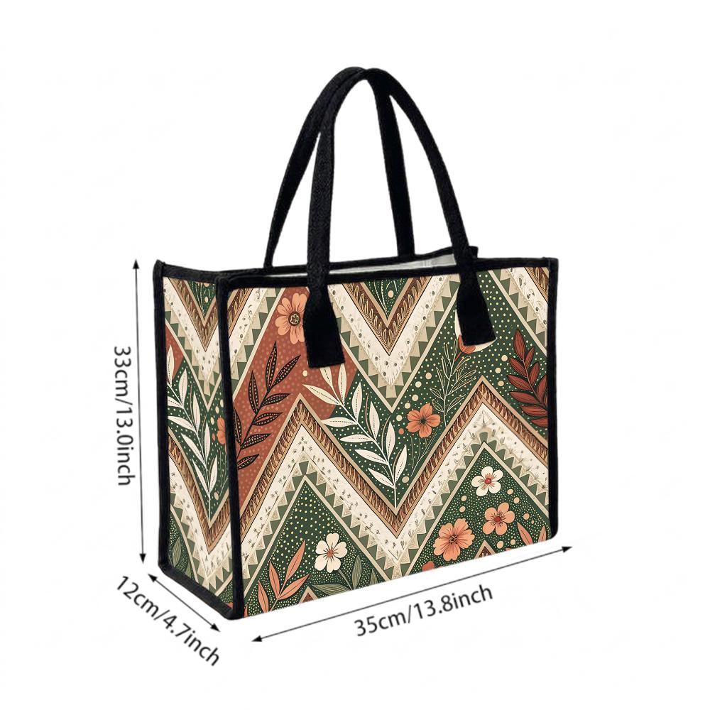 Bohemian Floral Tote Bag for Women Fashion Daily Use Shoulder Bag