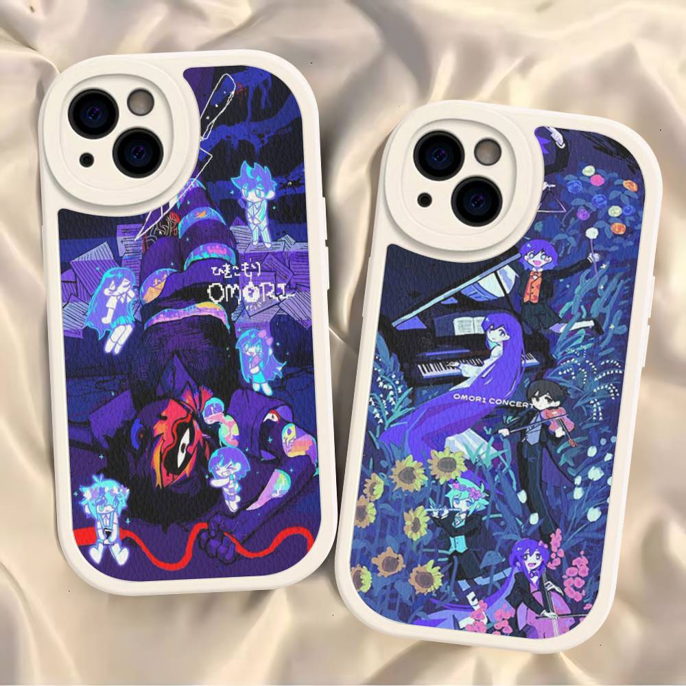 O-Omori Game Phone Case For IPhone 16 15 14 13 12 11 Pro Max Plus Leather Shockproof Cover