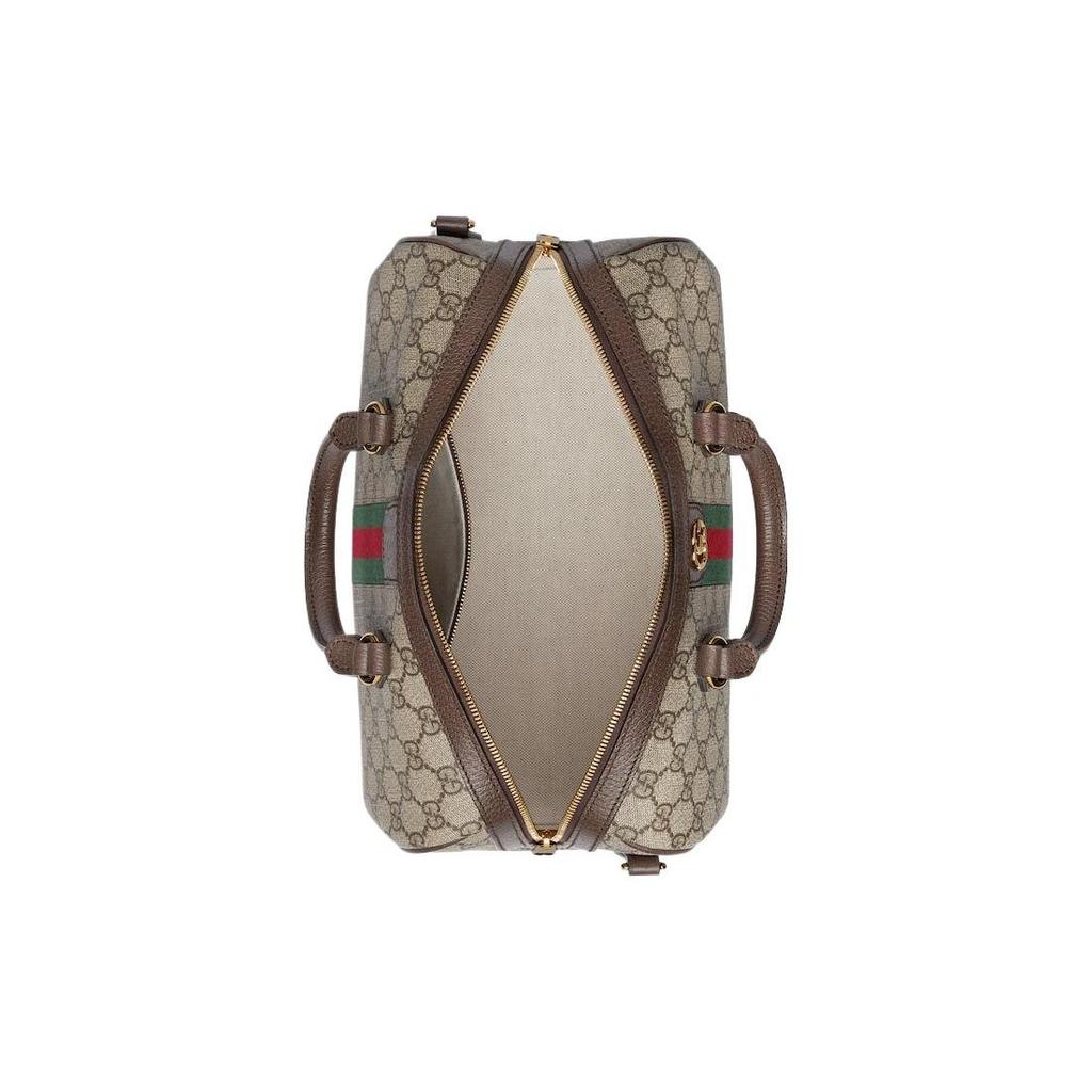 Gucci Ophidia Podwójne Logo G Odpinany Pasek na Ramię Zamknięcie na Zamek Płótno i Skórzane Wykończenie Średnia Torba na Ramię 772065-96IWG-8745