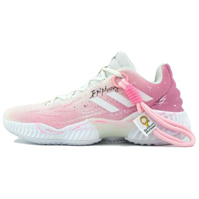 Pro Bounce 2018 Cherry Blossom Wind Chant Low Top Basketball Shoes Men's White Pink FW0903(Team545-)