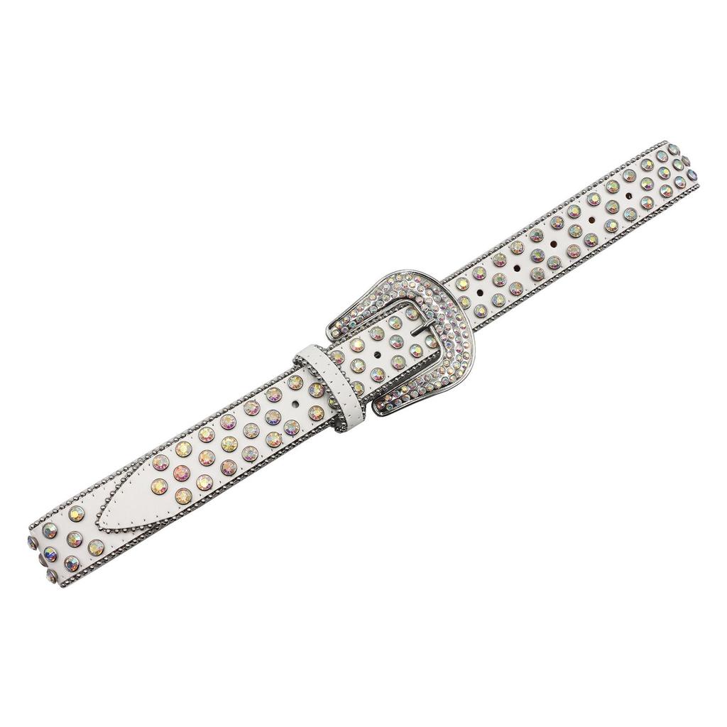 Cross-Border Punk Rhinestone Belt for Women & Men – European & American Rock Style