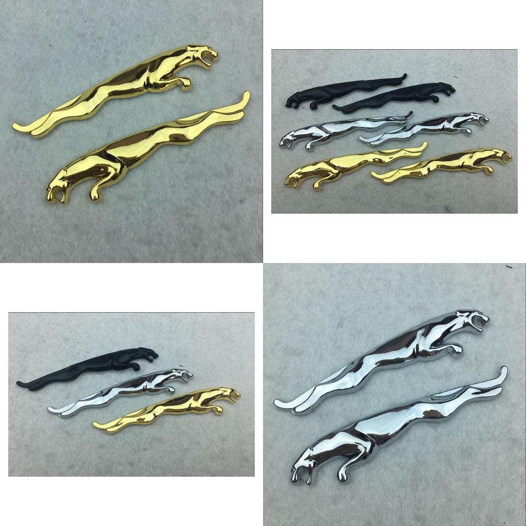2 szt. Metalowe Emblematy 3D Jaguar Naklejki Zestaw Dla Modeli Xjs Xj6 Xk8 Xf I E Type