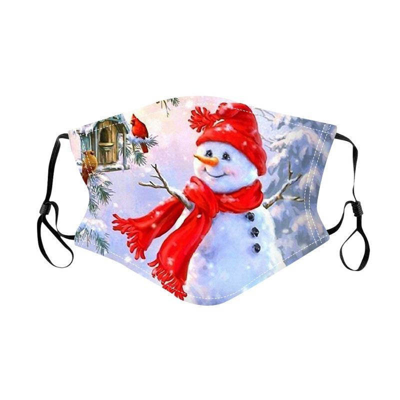 20 Stück Gesichtsmaske für Erwachsene Einweg-Gesichtsmaske Weihnachten 3D-Druck 3-lagig Ohrschlaufe Unisex Mundschutz Mascarillas Kinder Maske