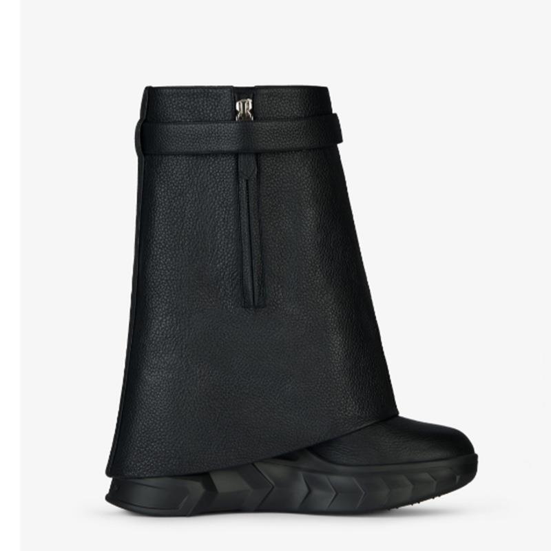 Podzimní a zimní kulatá špička velký obvod lýtka rovné lýtko zámek žraločí spony velká velikost krátké boty tvarující spodní prádlo lýtkové boty ženy