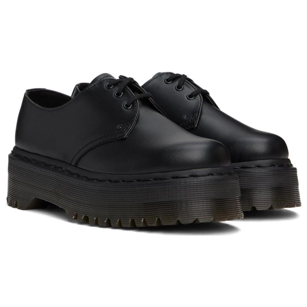 Dr. Martens Vegan Leather Comfortable Casual Low-Top Thick Sole Shoes Unisex Shoes Black 30651001