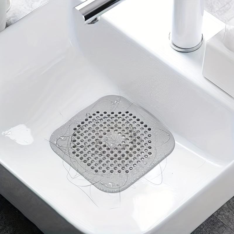 3pc Silicone Sink Hair Catcher, Shower Drain Cover Filter, Anti-Hair Clogger, Hair Blocker, Kitchen and Bathroom Deodorizer Plug Tool