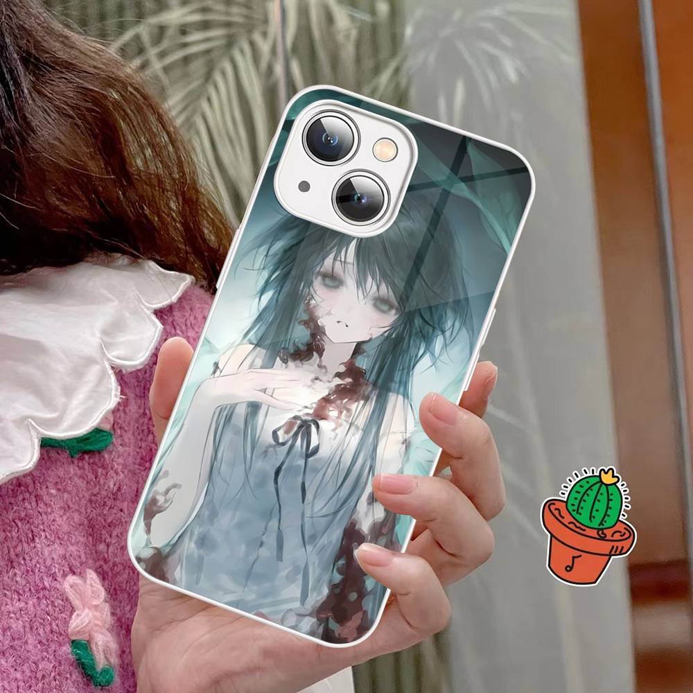 

Чехол из закаленного стекла для iPhone 14 13 12 Mini 11 Pro XS Max X XR 14 Plus с изображением игры Horror Saya No Uta iphone XS