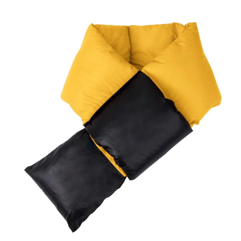 Winter color matching scarf to keep warm men and women's high-end sense fashion scarf down cloth trend thickened versatile scarf