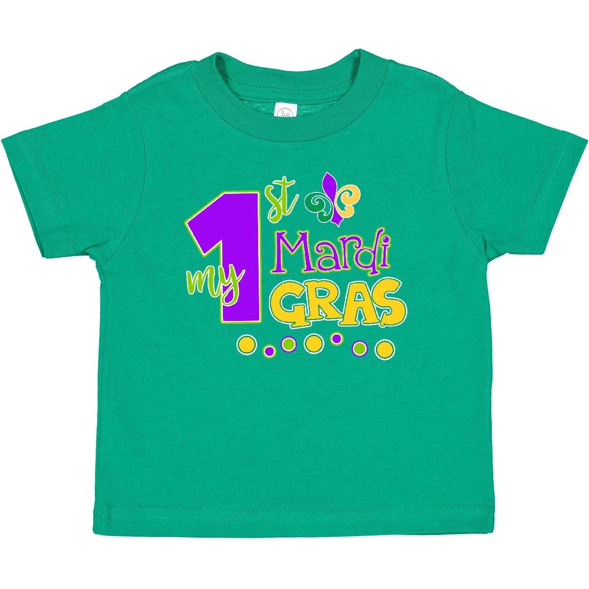 

Inktastic My 1st Mardi Gras With Dots Baby kids boys T-Shirt Kids Celebration Fun Festival 120