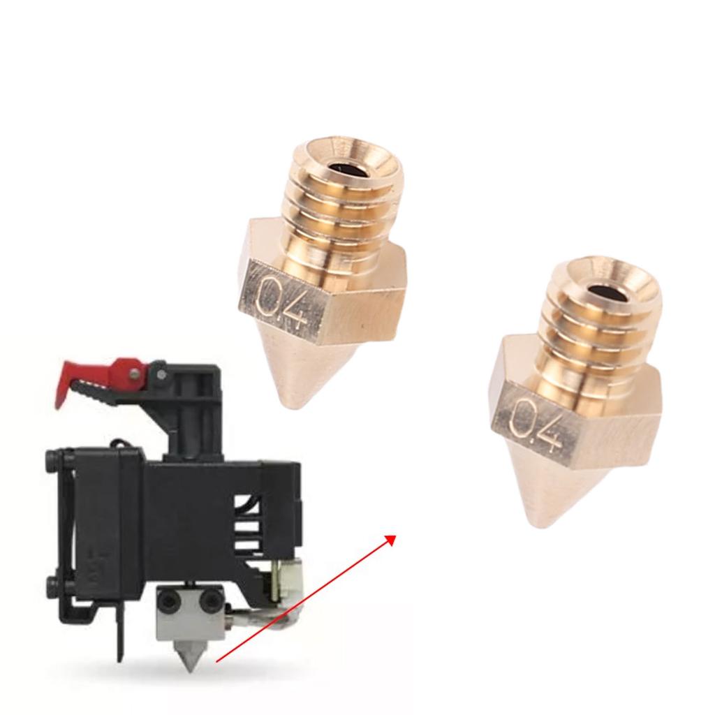 3D Printer Brass Nozzle Replacement for for Raise3D N Pro2 Pro3 E2 Series 0.4MM Brass Accuracy Hot End Nozzle