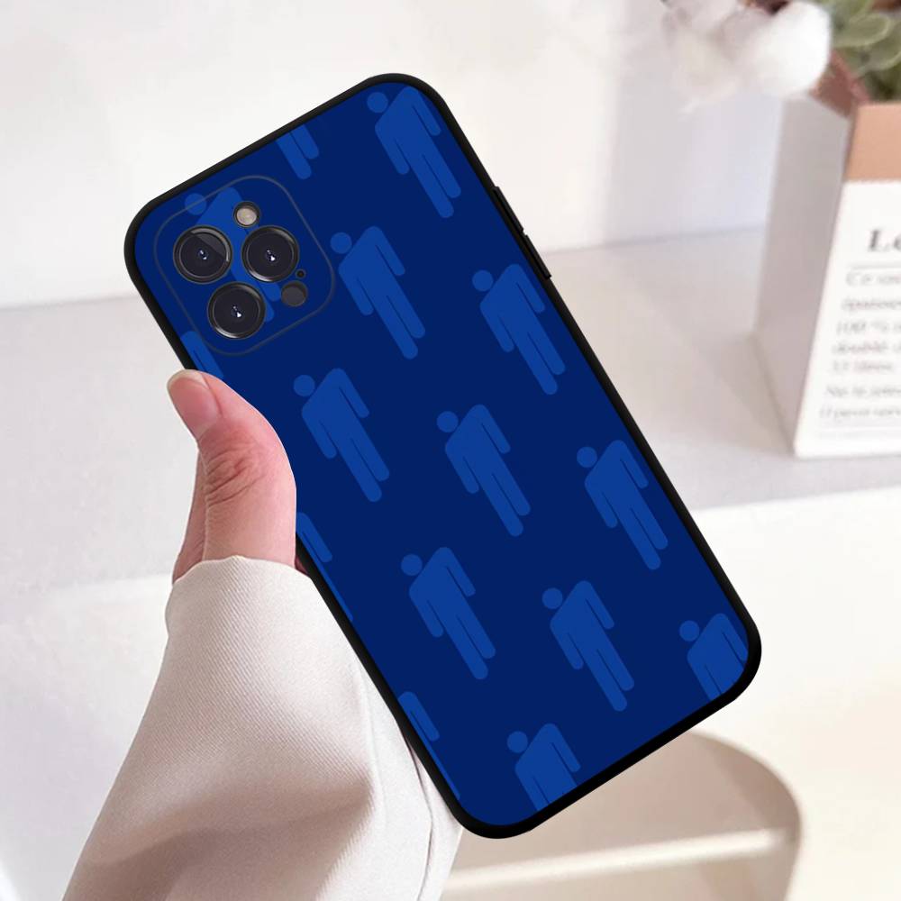 Hit Me B-BillieS Eilish Black Silicone TPU Phone Case For Iphone17 Air 16 15 14 13 12 Pro 11 Pro Max Plus Cover Case