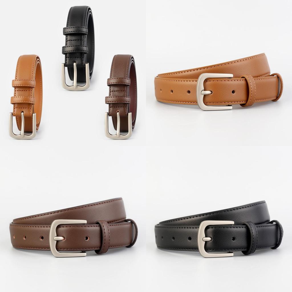 Genuine Leather Lady Belt With Alloy Buckle For Business And Casual Outfits