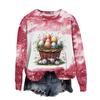 Women's Fashion Printed Long Sleeve Loose Round Neck Sweatshirt Top Fall