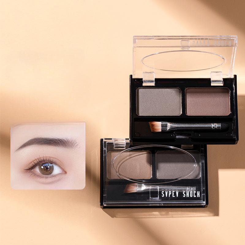 Waterproof and Sweat-proof, Easy To Color Eyebrows, No Sticking Powder, Natural Eyebrow Brush, Two-color Eyebrow Powder