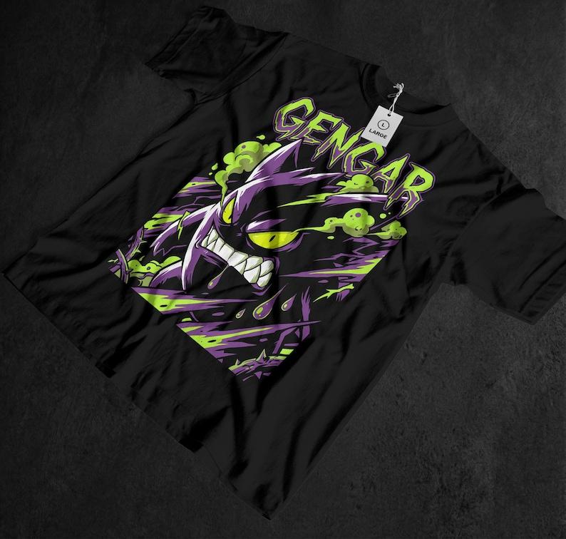 Unisex Anime Gamer Tee, Japan Style Creature Top, Video Game Graphic Shirt, 90s Geek Present, Manga Fan Clothing, Gift for Boyfriend 150