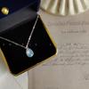 Korean Fashion Zircon Teardrop Necklace - Elegant and Minimalistic Clavicle Jewelry for Women