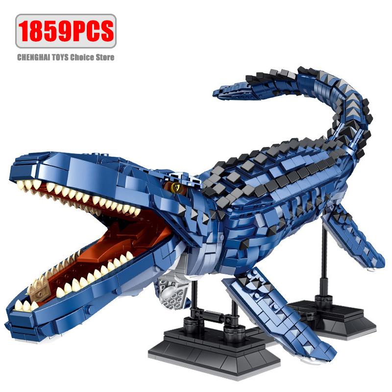 Jurský park Dinosauří svět Stavebnice Tyrannosaurus Rex Kostky Sady Brachiosaurus Kluci Hračky Děti Vánoční dárky