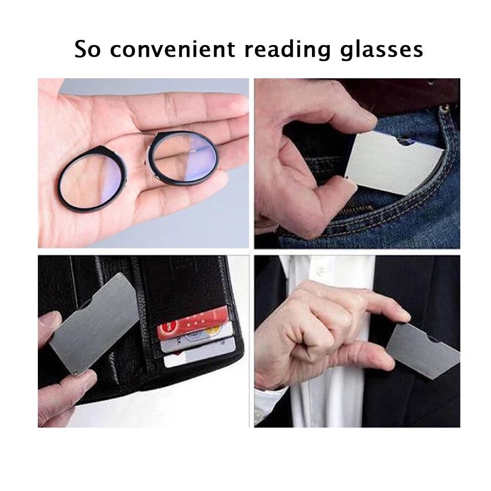 Clip Nose Mini Readers Reading Glasses Men Women Prescription Glasses Without Arms Pince-nez +1.0 1.5 2.0 2.5 3.0 3.5 Oculos