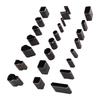 24Pcs Hollow Punch Cutter High Carbon Steel Assorted Styles Box Packed Leather Cutter Punch for Fabric Clay DIY Belt
