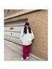 2024 Spring/Autumn Women's Loose Slit Long Sleeve White Shirt - College Style