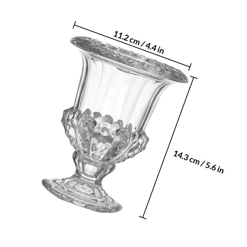 

1Pcs Transparent Retro Glass Vase Flower Pot Decoration for Home Office Wedding Desktop Candleholder Flower Arrangement Vase