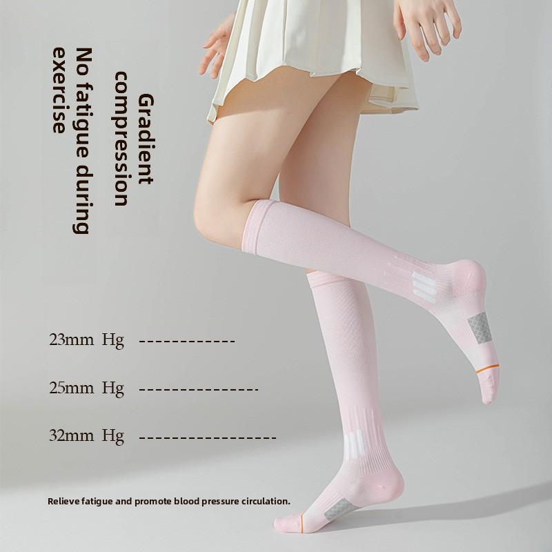 5 Pairs Sports Muscle Can Lower Leg Socks Female Lean Leg Fitness Yoga Tube Socks Spring and Summer Professional Running Jump Rope Pressure Socks