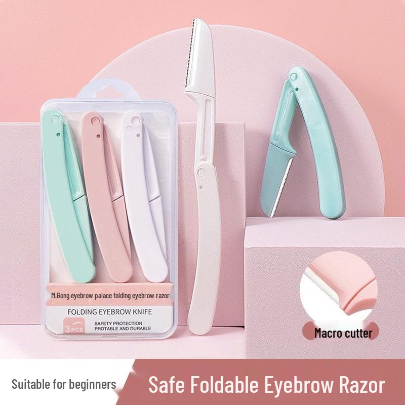 Foldable Safety Eyebrow Trimmer for Beginners - Micro-Distance Design for Precise Shaping