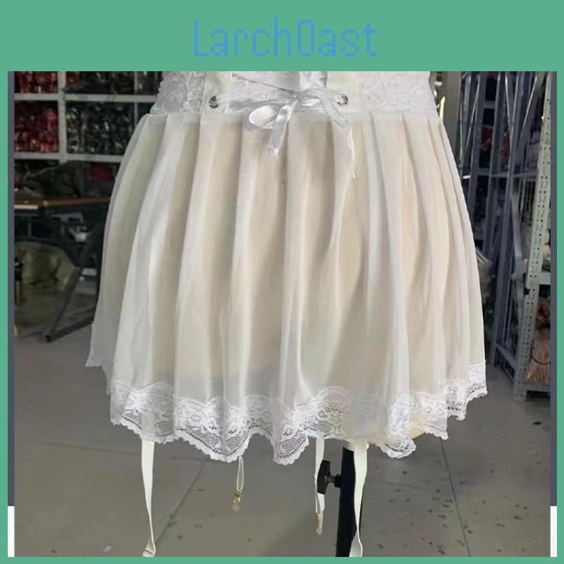 Skirt Lace Mini Transparent Sexy Womens Bow Decoration Chiffon Micro Skirt Lace Edge Sexy Womens Sleeping Skirt