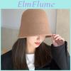 Hat Bucket Winter Thick Women Solid Color Soft Sun Uv Protection No Brim Deep Windproof Cold Resistant Foldable Hat Lady Cap Outdoor Headwear