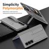 Orginal Matte Skin Feelwith S Pen Stand Phone Case for Samsung Galaxy Z Fold 7 6 5 4 3 Wristband Holder Hinge Slot Protect Cover