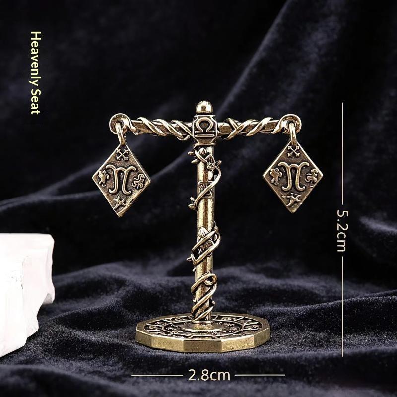 12 Zodiac Vintage Metal Collectible Figurines Intricate Handmade Sculptures for Entryway Console Decor Display
